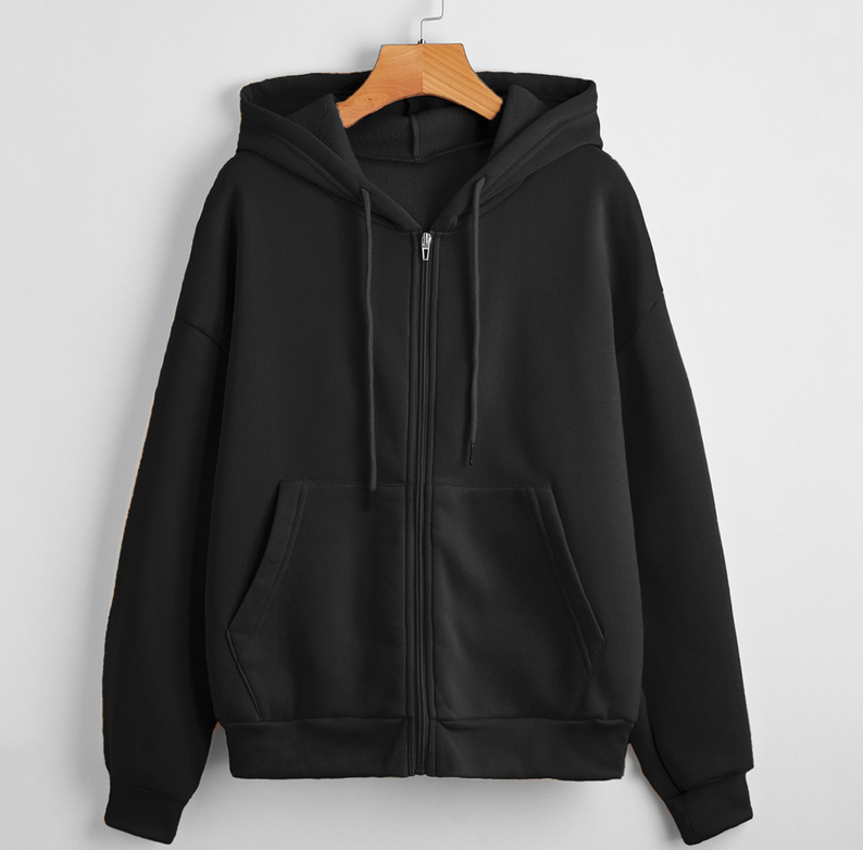 Comfortable Solid Color Long Sleeved Hoodie