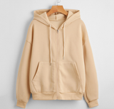 Comfortable Solid Color Long Sleeved Hoodie