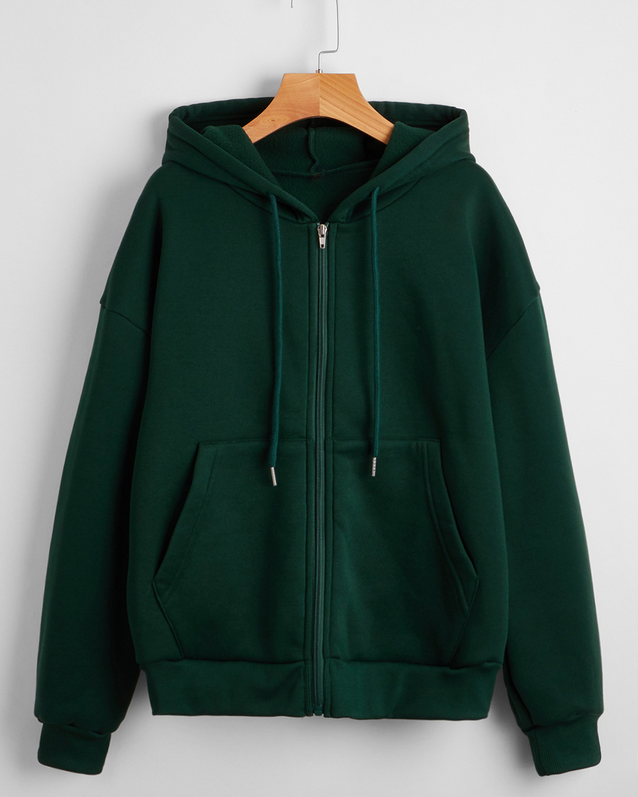 Comfortable Solid Color Long Sleeved Hoodie