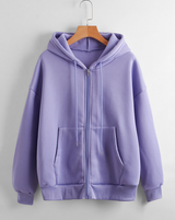 Comfortable Solid Color Long Sleeved Hoodie