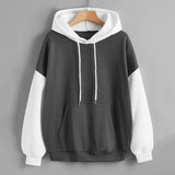 Fashionable Korean Contrast Color Hoodie