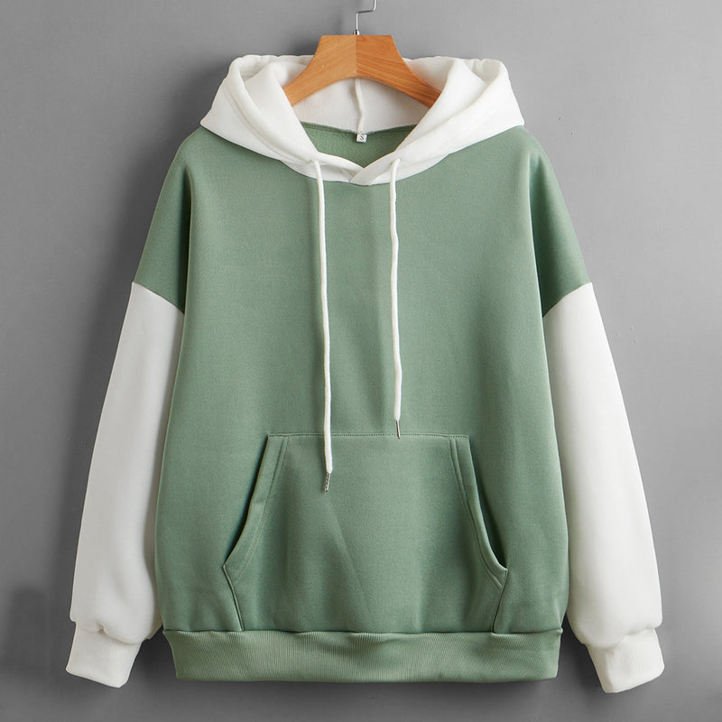 Fashionable Korean Contrast Color Hoodie