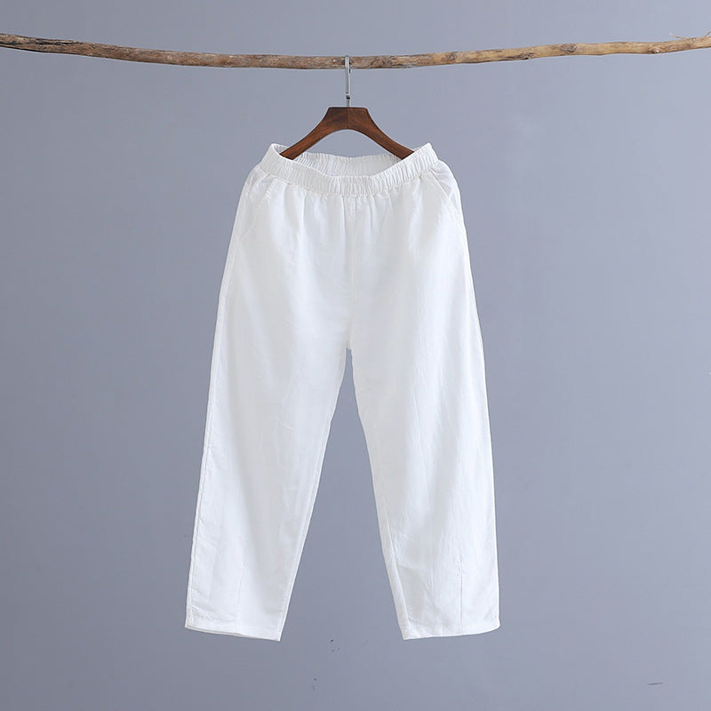 Dinazah Linen Slimming Cropped Pants