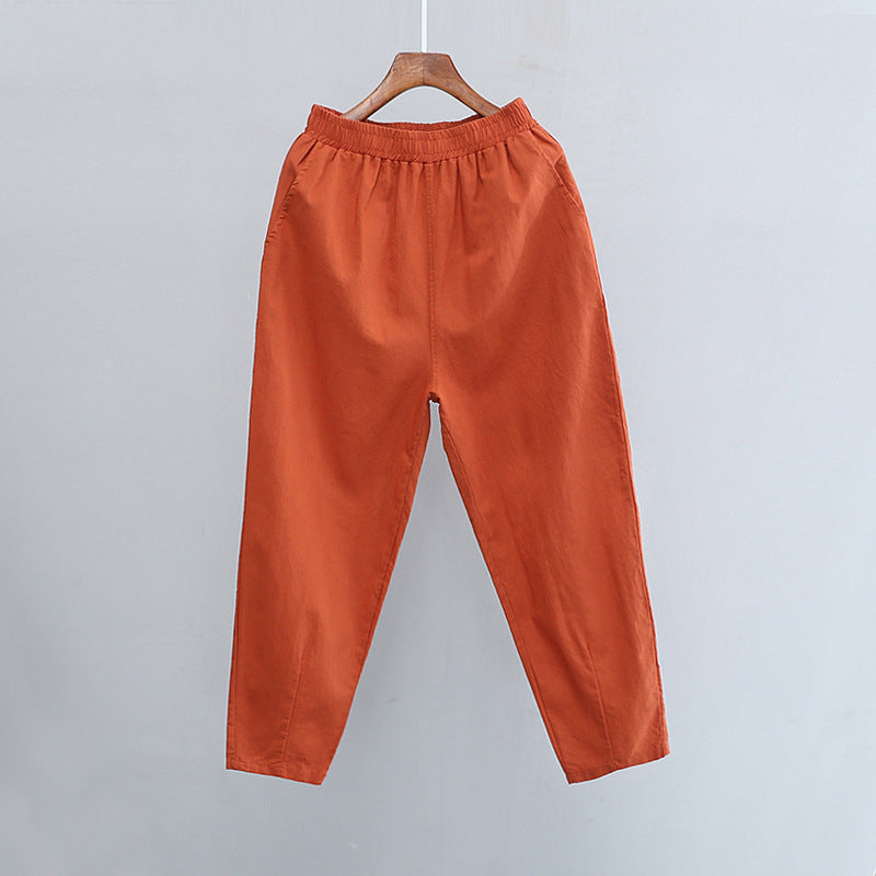 Dinazah Linen Slimming Cropped Pants