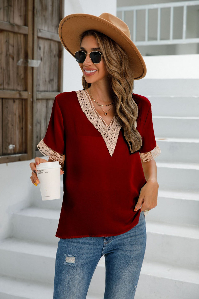 Dinazah V Neck Shirt Top