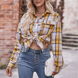 Dinazah Oversize Loose Plaid Shirt