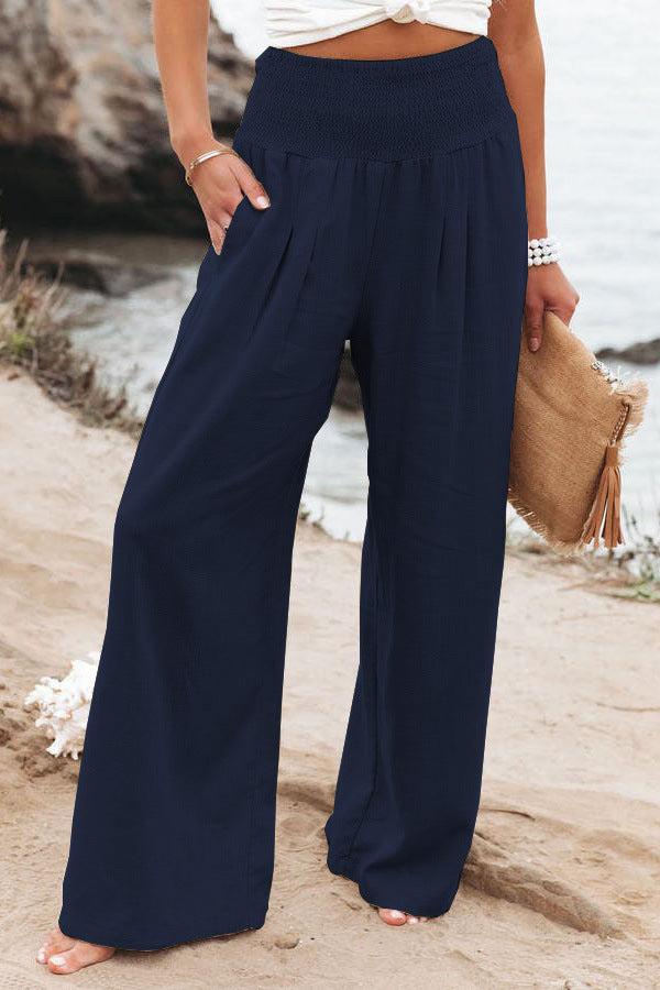 Dinazah Linen Waist Wide Leg Pants