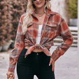 Dinazah Oversize Loose Plaid Shirt