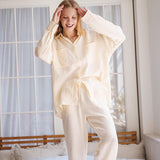 Dinazah Gauze Shirt Trousers Suit Pajamas Women