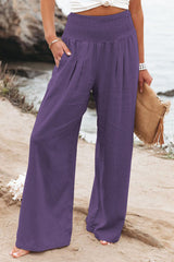 Dinazah Linen Waist Wide Leg Pants