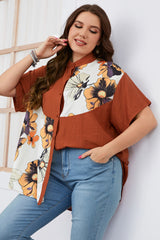 Dinazah Plus Size Loose Printed Top