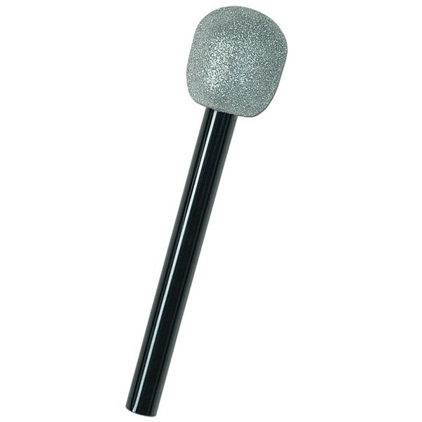 Glittered Microphone (silver & black)