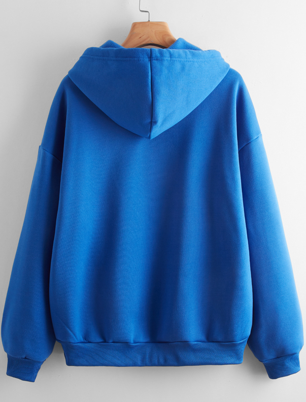 Comfortable Solid Color Long Sleeved Hoodie