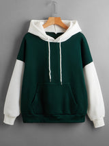 Fashionable Korean Contrast Color Hoodie