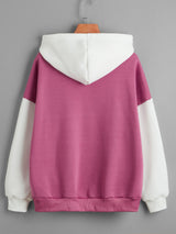 Fashionable Korean Contrast Color Hoodie