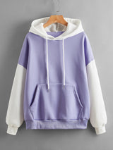 Fashionable Korean Contrast Color Hoodie