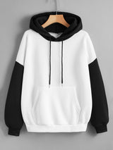 Fashionable Korean Contrast Color Hoodie