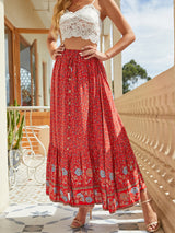 Dinazah Printed Maxi A Line Skirt