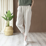 Dinazah Linen Slimming Cropped Pants