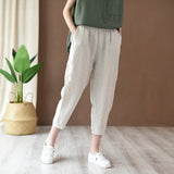 Dinazah Linen Slimming Cropped Pants