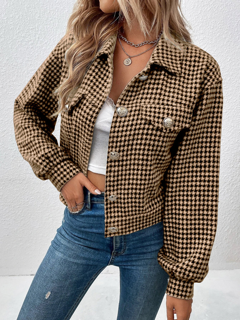 Dinazah Houndstooth Jacquard Jacket