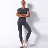 Dinazah Workout Short Sleeve Trousers Suit