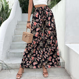 Dinazah Printed Flared Wide Leg Pants