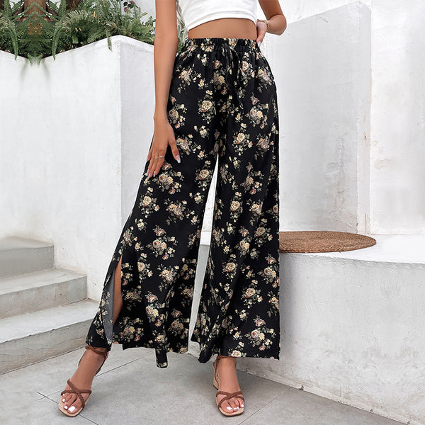 Dinazah Horn Printed Wide Leg Pants