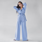 Dinazah Pajamas Two Piece Nightgown Trousers Comfortable