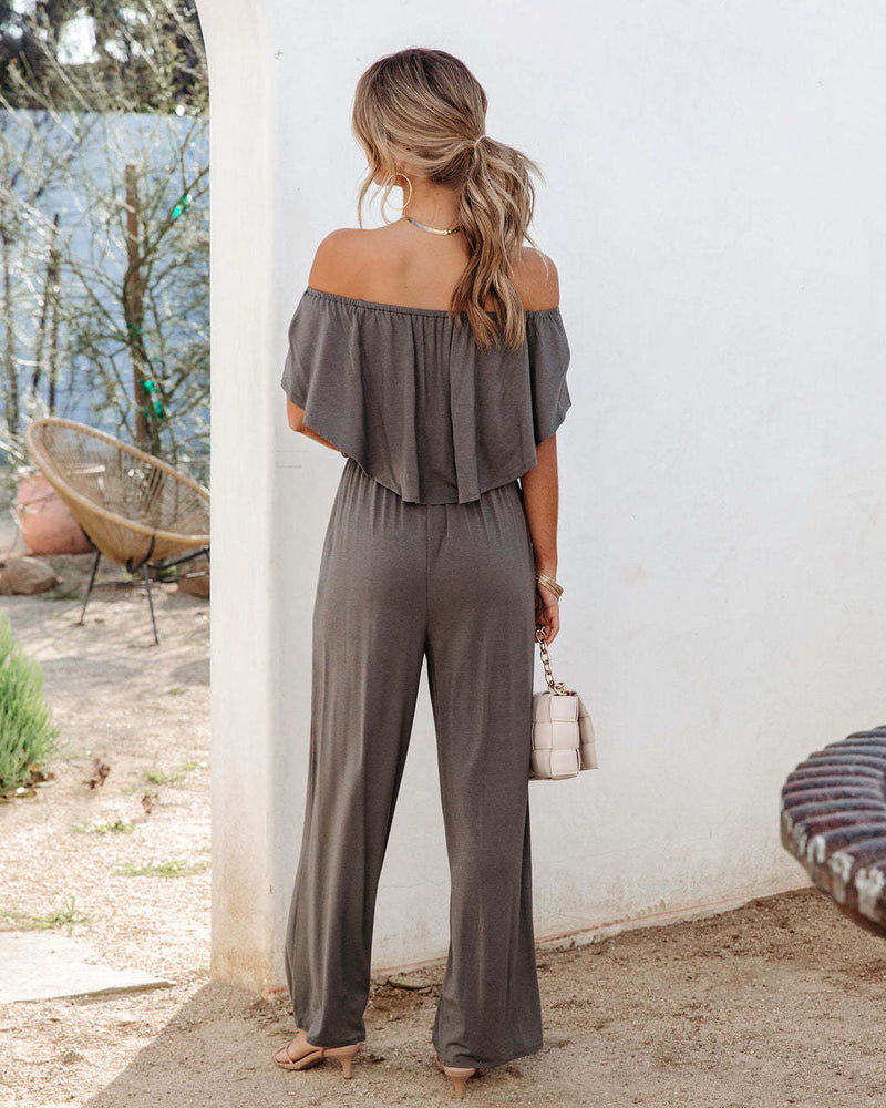 Dinazah Clothing Off Shoulder Elegant Baring Jumpsuit