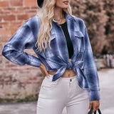 Dinazah Oversize Loose Plaid Shirt