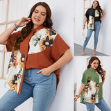 Dinazah Plus Size Loose Printed Top