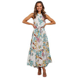 Dinazah Women Print Floral Bohemian Dress