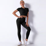 Dinazah Workout Short Sleeve Trousers Suit