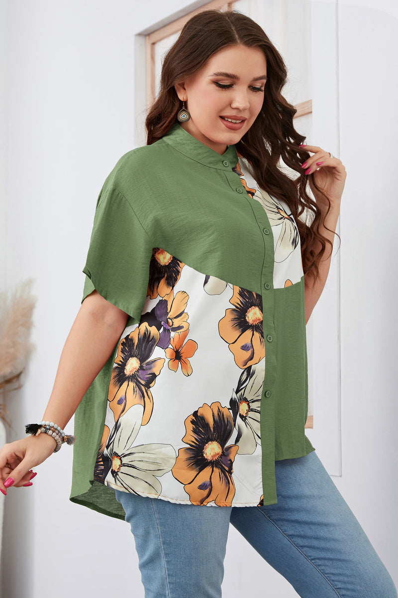 Dinazah Plus Size Loose Printed Top