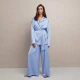 Dinazah Pajamas Two Piece Nightgown Trousers Comfortable