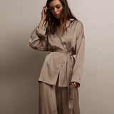 Dinazah Pajamas Two Piece Nightgown Trousers Comfortable