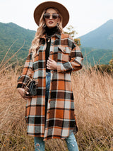 Dinazah Plaid Trench Coat