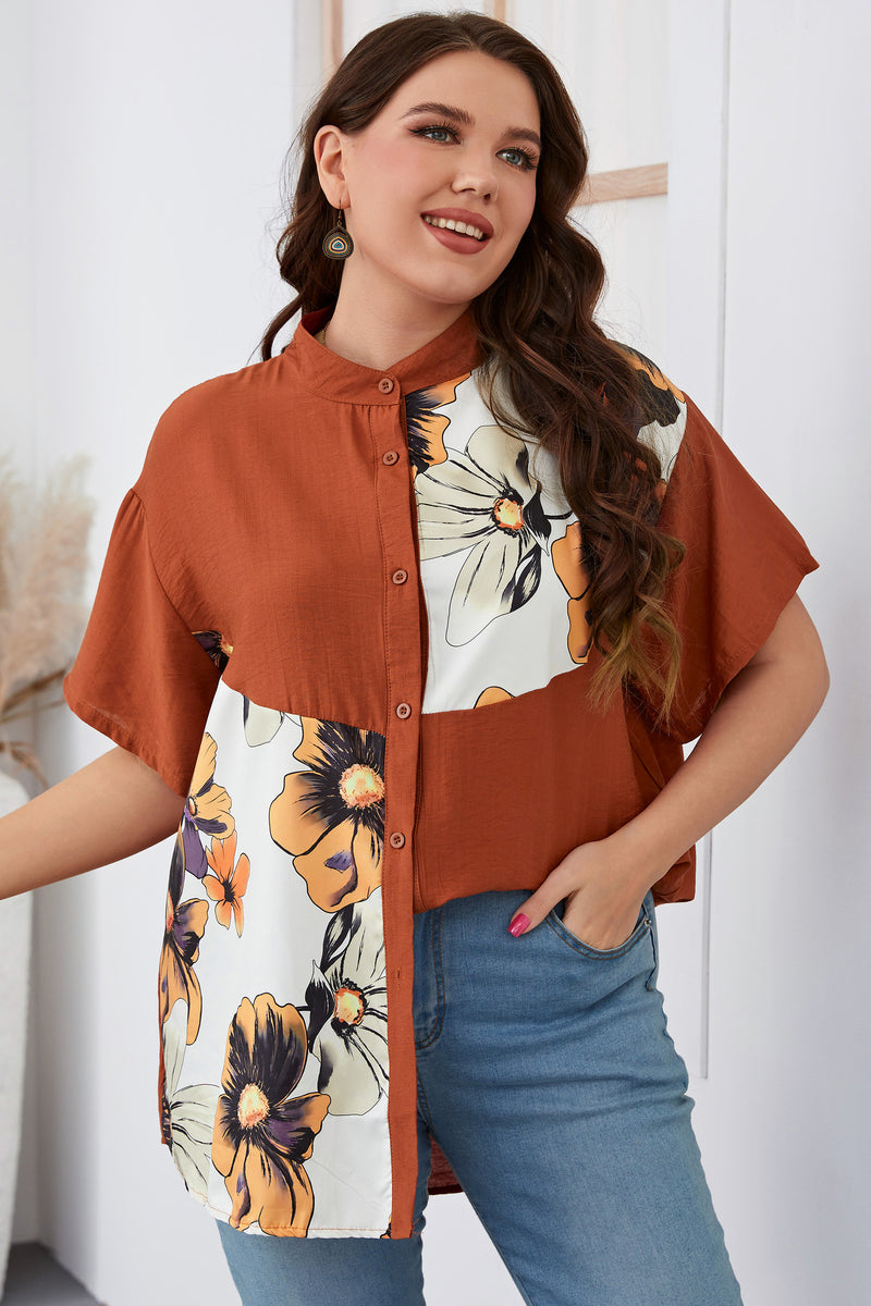 Dinazah Plus Size Loose Printed Top