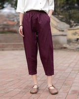 Dinazah Linen Slimming Cropped Pants