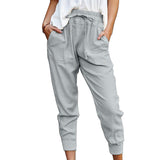 Dinazah Linen Lace Casual Pants