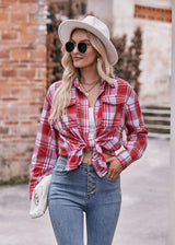 Dinazah Oversize Loose Plaid Shirt