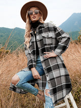 Dinazah Plaid Trench Coat