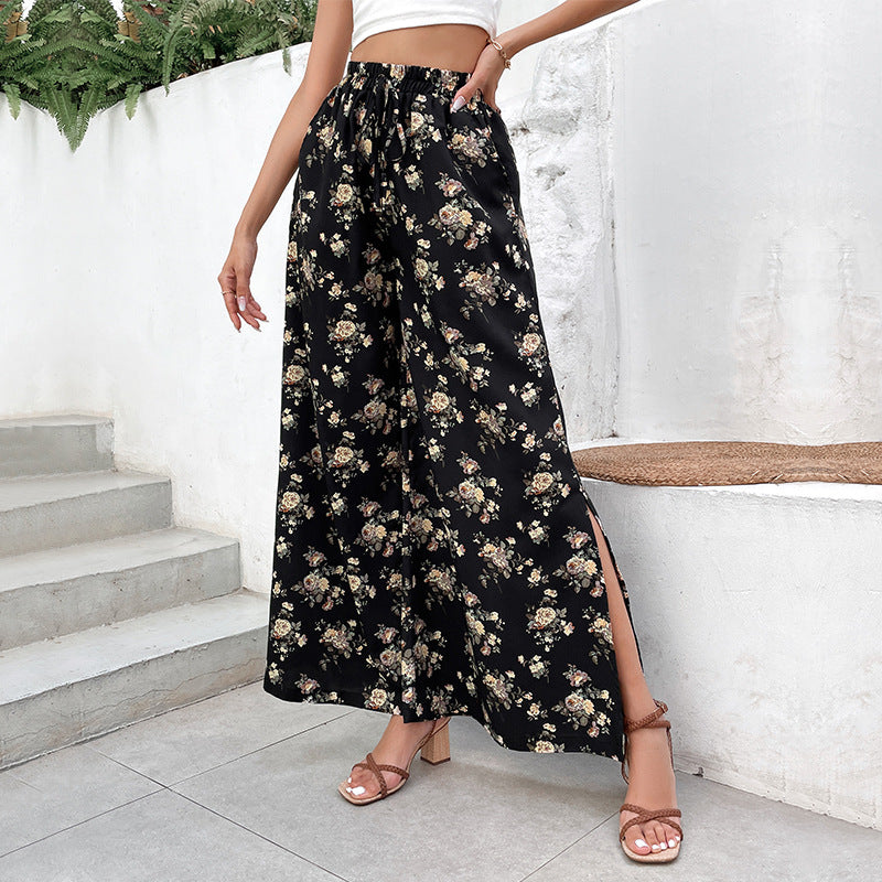 Dinazah Horn Printed Wide Leg Pants