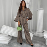 Dinazah Print Pajamas Nightgown Pajama Pants Set