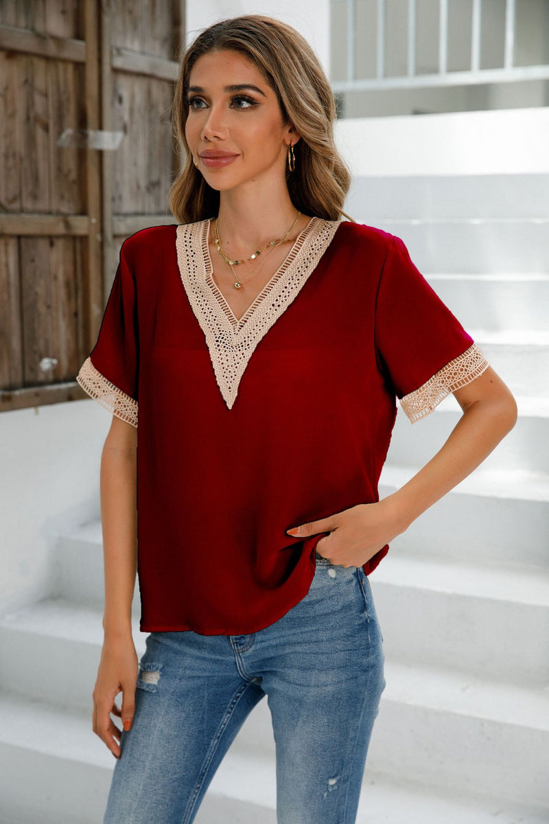 Dinazah V Neck Shirt Top