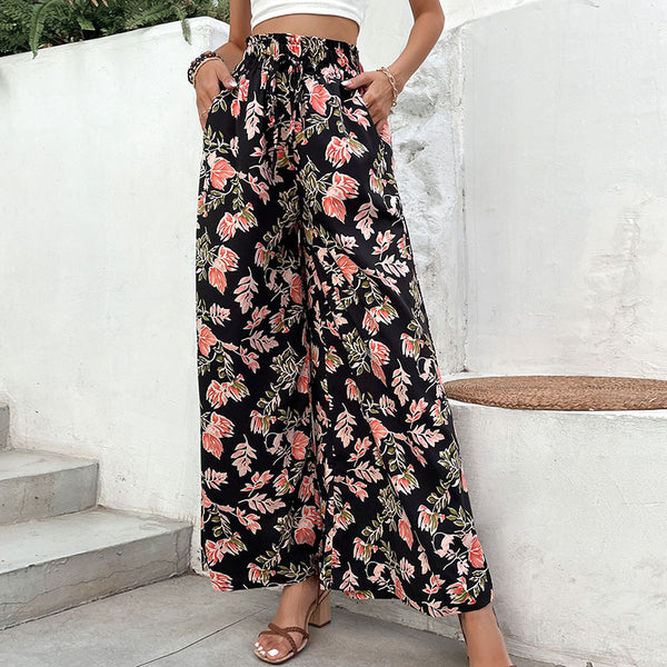 Dinazah Printed Flared Wide Leg Pants