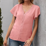 Dinazah V-neck Casual Loose Top