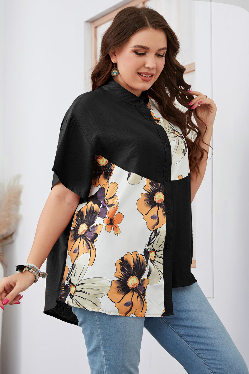 Dinazah Plus Size Loose Printed Top