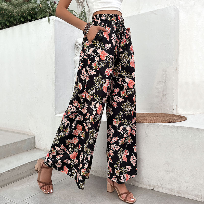 Dinazah Printed Flared Wide Leg Pants